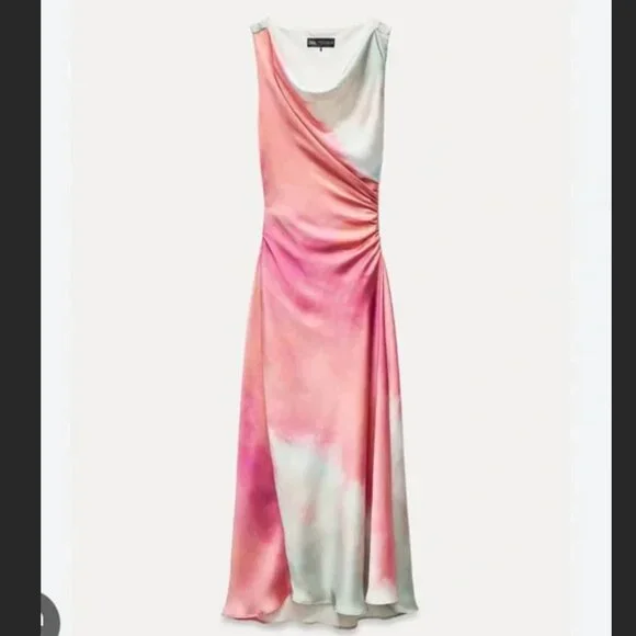 Zara Multicolor Midi Dress - Picture 3 of 4